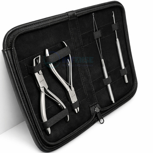 Kit d'outils pour extensions de cheveux, 4 pièces, comprenant une pince à micro-anneaux, une aiguille à boucle et un crochet pour une utilisation professionnelle en salon - Product Image 5