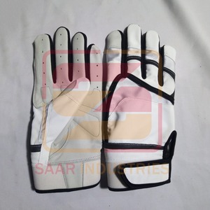 Guantes de bateo de béisbol de cuero de alta calidad profesional personalizados logotipo personalizado diseño de dedo completo para diestros secado rápido - Product Image 2