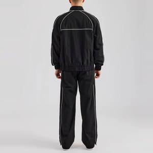 Conjunto Deportivo Personalizado con Logotipo, Chaqueta Cortavientos, Conjunto Deportivo con Cremallera para Hombre, Chaqueta Cortavientos de Nailon Grueso y Holgada para Hombre - Product Image 3