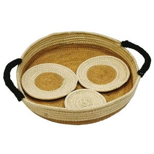 Cesta de almacenamiento de yute con asa Acabado de yute marrón Solución de organización del hogar elegante y práctica Cesta de almacenamiento de yute - Product Image 6