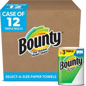 Bounty Select-A-Size White Paper Towels 10 Triple <b>Rolls</b> = 30 Disposable 3-Ply <b>Toilet</b> Tissue 10 Count <b>Cheap</b> Price - Product Image 2