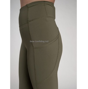 Culottes d'équitation populaires pour dames Leggings de cheval Vêtements équestres élégants Collants d'équitation personnalisés avec poches pratiques pour téléphone - Product Image 4