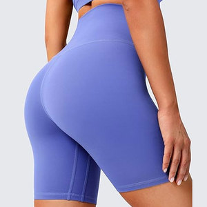 Bulk Supply Best Quality Scrunch <b>Booty</b> Shorts Solid Color High Waist Fitness Women's Shorts For Online Sale - Product Image 4