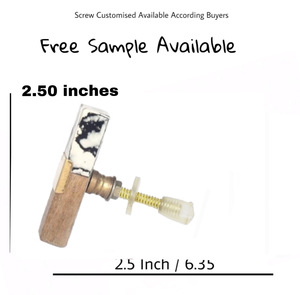 Modern T-Bar Long Square Resin Wood Bone Horn Drawer <b>Door</b> Cabinet Knobs & Pull Handle <b>for</b> Kitchen Bedroom Bathroom Wardrobe Use - Product Image 2