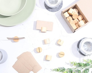 ที่ใส่ป้ายชื่อไม้ ดีไซน์เรียบง่าย สำหรับตกแต่งหมายเลขโต๊ะ - Product Image 4