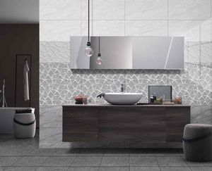 Azulejos de baño de lujo Calacatta 12x24, azulejos de pared de porcelana pulida de alto brillo, azulejos de piso de cerámica resistentes al desgaste para hoteles y spas - Product Image 5