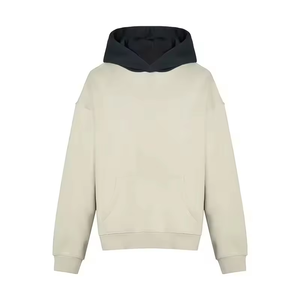 Sudadera con capucha extragrande personalizada de alta calidad ODM OEM para Hombre | Sudadera de calle de algodón esencial con bloque de color Boxy Fit - Product Image 6