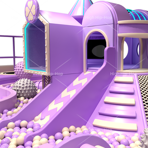 Équipement de terrain de jeux intérieur personnalisé, aire de jeux souple multi-niveaux avec toboggan LED et zone de jeu de rôle pour centre de divertissement familial et <span class=keywords><strong>parc</strong></span> d'attractions - Product Image 2