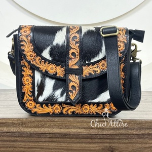 Nouveau sac à bandoulière en cuir de vachette fait main, vente en gros personnalisée OEM 2025, nouveau design, sac à bandoulière décontracté pour femmes - Product Image 1