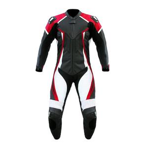 Combinaison de course personnalisable Veste de moto en cuir noir à la mode avec caractéristiques de protection imperméables Vêtements de sport cool - Product Image 1