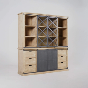 180 cm industrial style solid wood <b>sideboard</b> - Detroit - Product Image 2