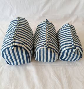 Medium <b>Quilted</b> Cotton <b>Makeup</b> <b>Bag</b> Floral Pattern Travel Cosmetic Carry Pouch Zipper Manufacturer Wholesaler Cosmetic Case - Product Image 2