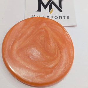 ถาดรองแก้วเรซินสไตล์ Geode สีส้มทรงกลมหรูหราชุดแผ่นเรซินเคลือบเงาทันสมัยอุปกรณ์สำหรับดื่มแบบมินิมอล - Product Image 3