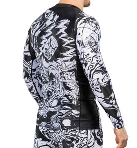 Camiseta de Compresión Transpirable Personalizada para Hombre, Manga Larga, Camiseta de Compresión para MMA, Spandex/Poliéster - Product Image 3