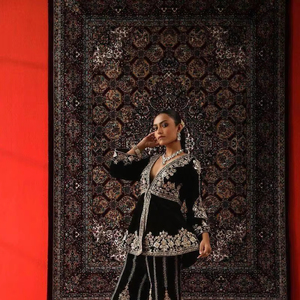 เสื้อใส่ไปงานปาร์ตี้ปักลายผ้ากำมะหยี่วิสโคสและพาลาซโซพร้อม dupatta - Product Image 3