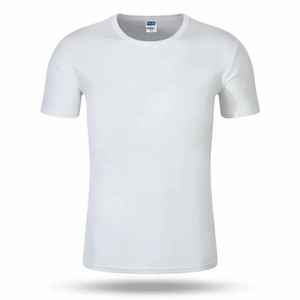 Venta al por mayor de camisetas blancas para correr para hombre, camisetas deportivas de poliéster Dry Fit, personalización de impresión disponible - Product Image 3
