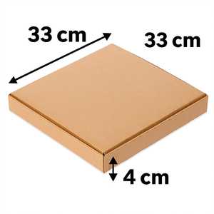 Caja para Pizza Marrón Mediano de 33x33 cm, Caja Resistente para Discos de Vinilo, Cajas de Papel y para Material Multimedia - Product Image 2