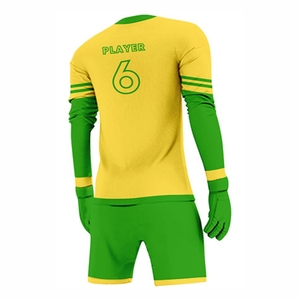 Conjunto de Uniforme de Portero de Fútbol Personalizado de Alta Calidad, Unisex, de Poliéster, Manga Corta, Transpirable, Estampado, para Invierno - Product Image 3