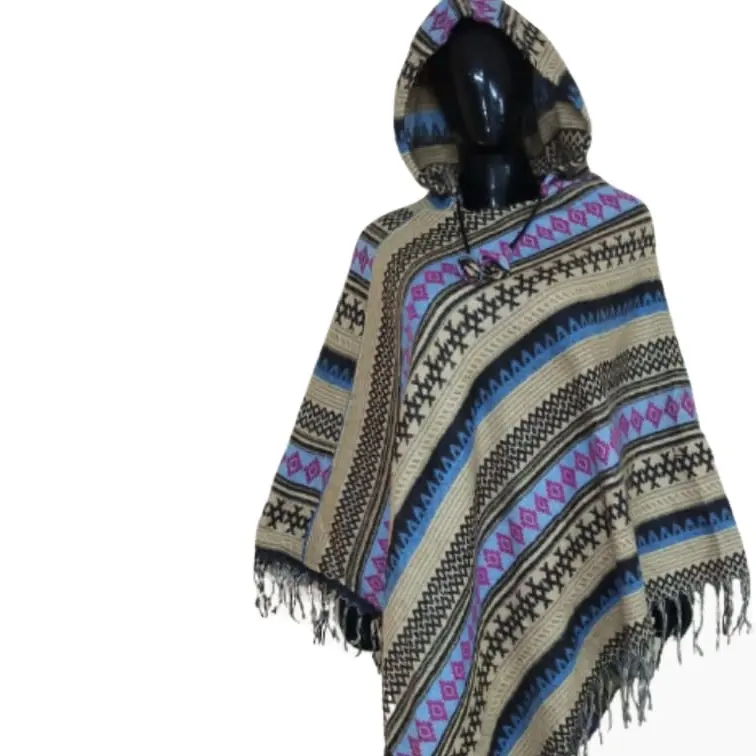 Yün Boho hippi Hoodie ceket moda şık trendy öğe yün panço ceketler şık kışlık kıyafet