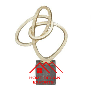 Sculpture décorative de table en marbre dernier modèle pour décoration de bureau Sculpture en granit de forme ronde ton marbre naturel - Product Image 4