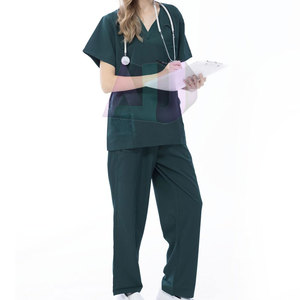 High Quality Women's Medical <b>Scrub</b> Suit <b>Set</b> with Adjustable Waist Breathable Cotton Eco-Friendly & Customizable <b>Scrub</b> <b>Sets</b> - Product Image 4
