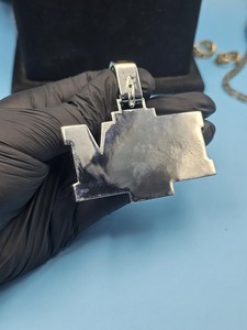 Colgante de Lujo Hip Hop con Letra Personalizada, Chapado en Rodio, Plata de Ley 925, Diamante Moissanita VVS, para Unisex - Product Image 5