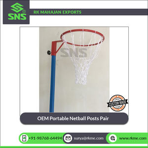 Postes de Netball Portátiles OEM, Resistentes, con Base de Acero Hueco de Gran Peso, Altura Ajustable, en Par - Product Image 6