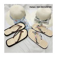 2024 Vietnam nuevo creativo Unisex Seagrass Flip Flop estilos de playa elegantes actividades al aire libre respetuoso con el medio ambiente zapatilla