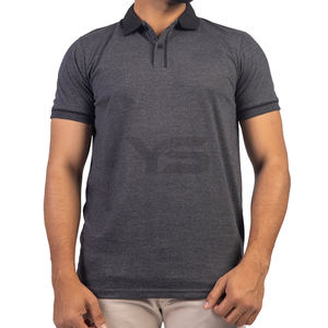 Logo personnalisé décontracté mince à manches courtes pour polo tissu de jersey respirant couleur unie technique brodée personnalisé court-dyi - Product Image 4