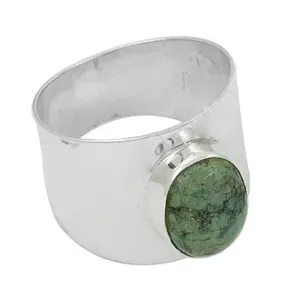 925 Silver <b>Turquoise</b> <b>Ring</b> Bezel Setting Minimalist Gemstone <b>Ring</b> Unisex Everyday Wear - Product Image 3