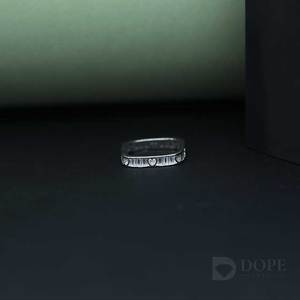 Baguette moderno Lab Creado Moissanite Cut Ring Unisex para acero inoxidable para cada ocasión especial - Product Image 2