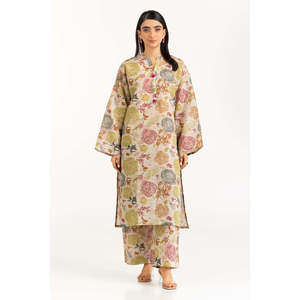 Conjunto Casual de 2 Piezas para Mujer, Color Beige, con Estampado de Rayas Zari, para Primavera/Verano, Talla XXS, Top y Pantalón - Product Image 5