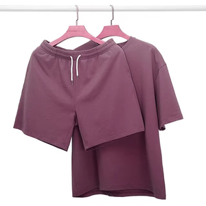 2026 New Custom Streetwear Cotton Jogging Sportswear Gym Tracksuit and Short 2 Piece Shorts <b>Track</b> Suit Men <b>T</b> Shirt Set GYM Wear - Product Image 1