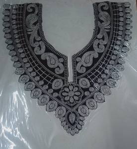 Parches de encaje de cuello de tela de red bordada de moda para ropa de Boutique étnica india trajes de trabajo vestidos Kurti blusas Decoración - Product Image 1