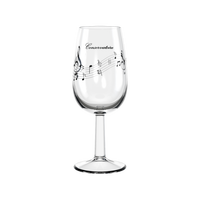 Verre à vin personnalisé Wobz INAO 22 cl, design européen, impression numérique personnalisée, transparent, sans quantité minimale, fabriqué en France, pour les fêtes