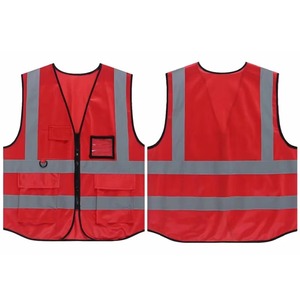 เสื้อกั๊กสะท้อนแสงสำหรับผู้ชายไซส์พิเศษโลโก้แบบมีกระเป๋าสะท้อนแสง - Product Image 4