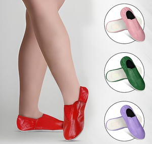 Zapatos de baile y gimnasia de práctica de bailarina de cuero de alta calidad profesional OEM aceptado - Product Image 1