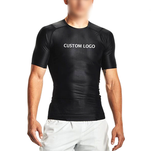 Rashguards BJJ MMA respirants, à séchage rapide, écologiques, en tissu polyester et élasthanne personnalisé, meilleur prix, vêtements de fitness à manches courtes - Product Image 3