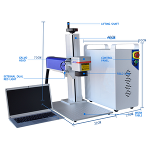 آلة نقش بالليزر ثلاثية الأبعاد عالية الجودة للمعادن والبلاستيك بقوة 50 واط مع تركيز تلقائي ديناميكي - Product Image 1