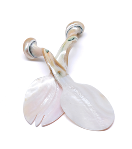 Ensemble d'ustensiles de service élégant en nacre blanche, cuillère de cuisine en nacre, salade pour restaurant, cuisine à domicile - Product Image 3