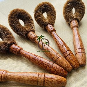 Cepillo de limpieza ecológico de fibra de coco NATURAL, estropajo redondo de cocina, estera de coco hecha a mano, superventas - Product Image 4