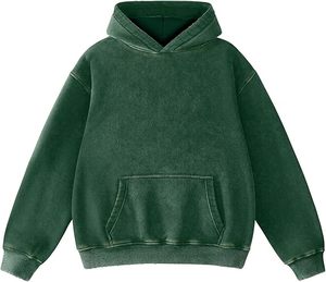 Sudadera Moderna con Lavado Ácido para Hombre, Hecha con Algodón Resistente, Textura Retro Desteñida, Estilo Urbano Holgado para Comodidad Diaria - Product Image 1