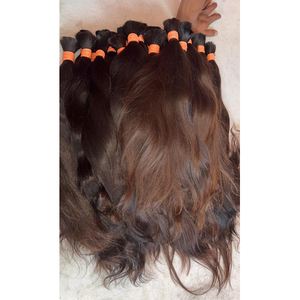 CABELLO INDIO DE CALIDAD SUPERIOR VIRGEN SIN PROCESAR MÁQUINA DE CABELLO REMY DOBLE TRAMADO PELO SINGLE DRAWN BUNDLES NATURAL PROFUNDO ONDADO - Product Image 6