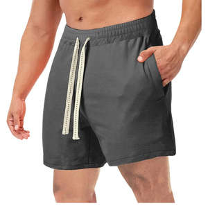 Pantalon court élégant en tissu de haute qualité pour hommes, motif solide à la mode, idéal pour l'entraînement en salle de sport, une utilisation quotidienne et active - Product Image 3