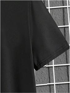 Camiseta de manga corta informal para hombre de alta calidad directa de fábrica 100% ropa de calle de algodón nuevo diseño de letras ropa al por mayor - Product Image 3