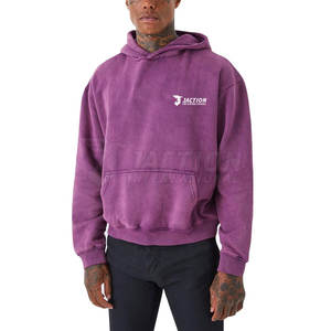Venta directa de fábrica Hombres Basics Acid Wash Hoodies Peso ligero Tamaño personalizado Hombres Basics Acid Wash Hoodies para la venta - Product Image 1