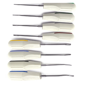 Elevador Dental Manual de Alta Calidad para Extracción de Raíces, Cirugía Oral, Cumple con MOL, Mango Blanco, 8 Piezas, Acero Inoxidable Alemán - Product Image 2