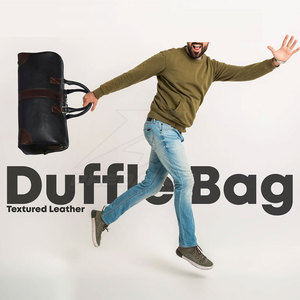 Bolsa de lona de cuero unisex con logotipo personalizado, nuevo diseño, bolsa de viaje impermeable promocional, cuero genuino con forro de poliéster - Product Image 6