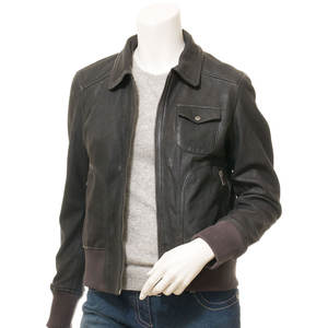 Women's High Quality Leather <b>Jacket</b> Satin Breathable <b>Waterproof</b> Windproof Autumn <b>Plus</b> <b>Size</b> Custom Colors <b>Sizes</b> Wholesale - Product Image 3