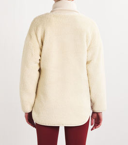 Unisex Fleece Zip Up Jacket Warm <b>Sherpa</b> <b>Hoodie</b> Winter Outerwear High Neck Soft Casual Coat with Pocket - Product Image 4